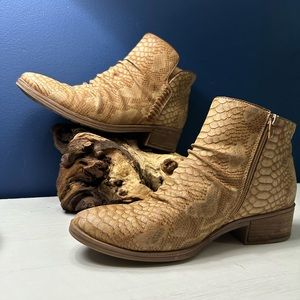 BareTraps Miesha snake print bootie